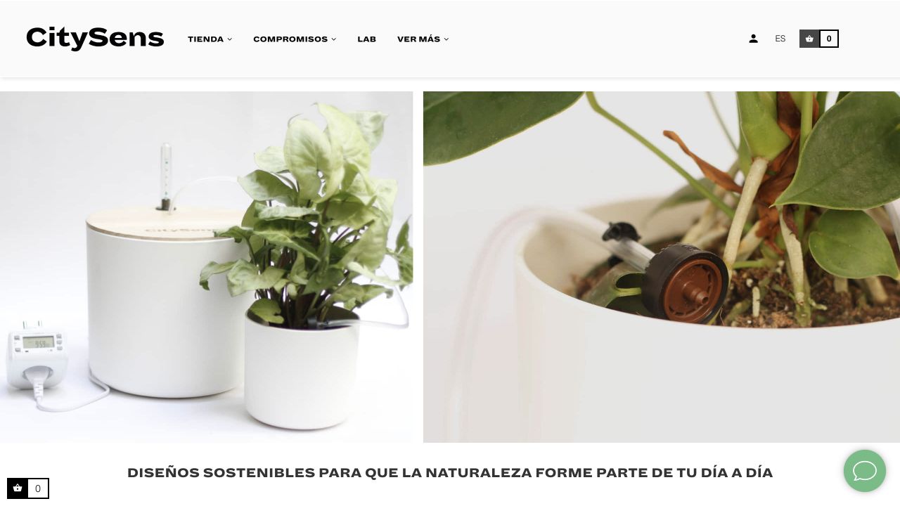 Captura de la página de inicio de CitySens